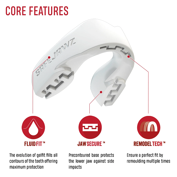 SafeJawz Mouth Guards Safejawz Intro Range Mouthguard White