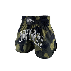 Savage Muay Thai Muay Thai Shorts Savage One Green Camo Muay Thai Shorts