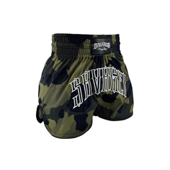 Savage Muay Thai Muay Thai Shorts Savage One Green Camo Muay Thai Shorts