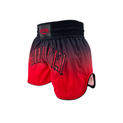 Savage Muay Thai Muay Thai Shorts Savage One Red Fade Muay Thai Shorts