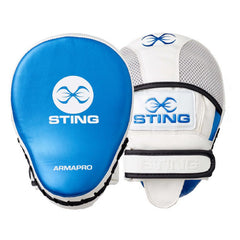 STING Focus Mitts Blue/White Sting Boxing  Focus Pads Armapro Neo Gel