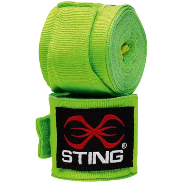 STING Hand Wraps & Accessories Green Sting Boxing 4.5M Elasticised Hand Wraps