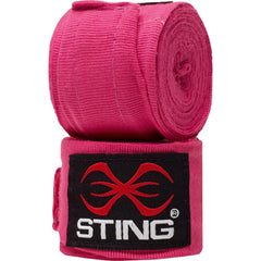 STING Hand Wraps & Accessories Pink Sting Boxing 4.5M Elasticised Hand Wraps