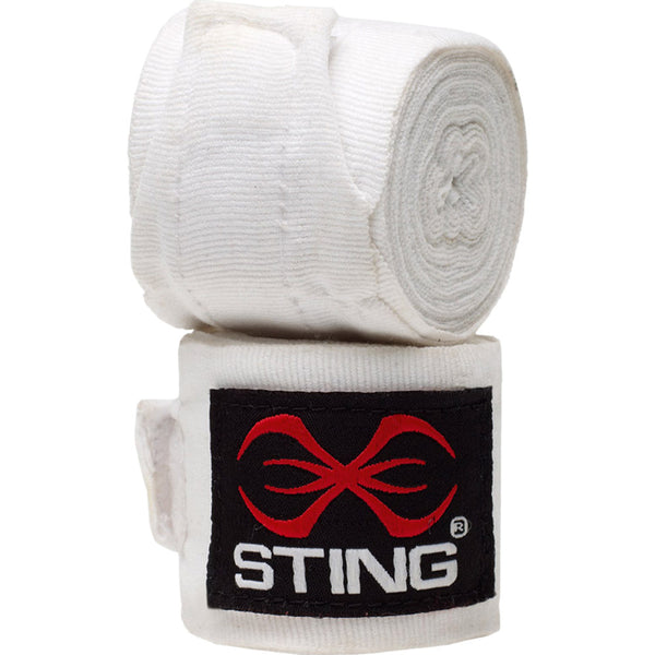 STING Hand Wraps & Accessories White Sting Boxing 4.5M Elasticised Hand Wraps