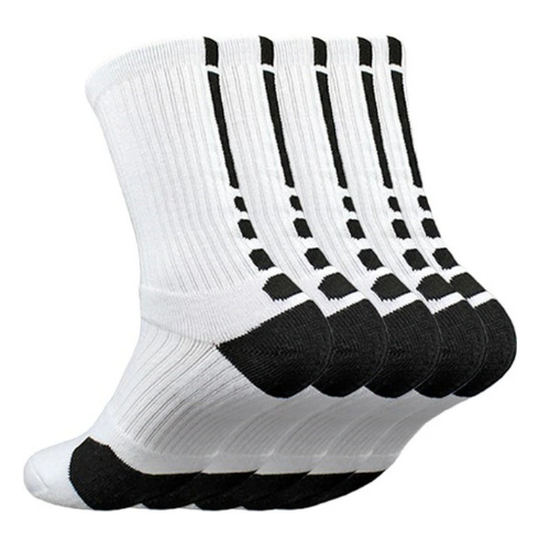 Super Elite Sports Socks Socks White/Black Super Elite Sports Socks 5 Pack