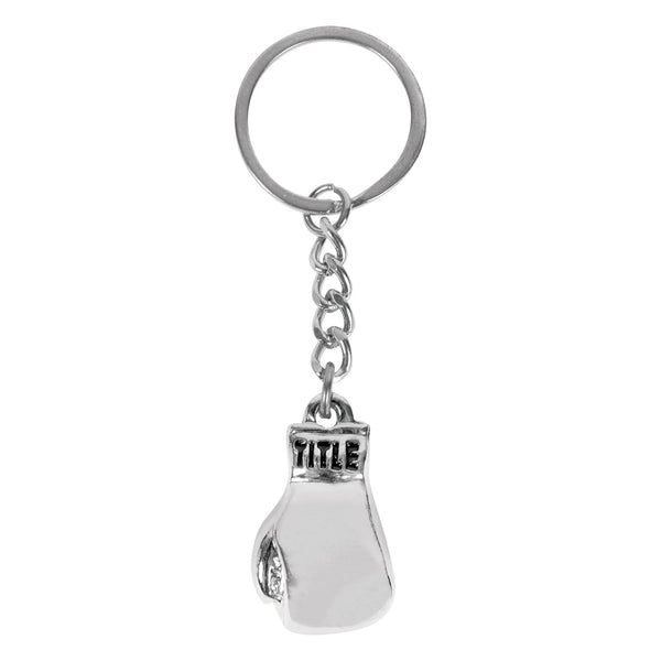 Title Boxing Glove Novelties TITLE Boxing Luxury Glove Keyring - Silver