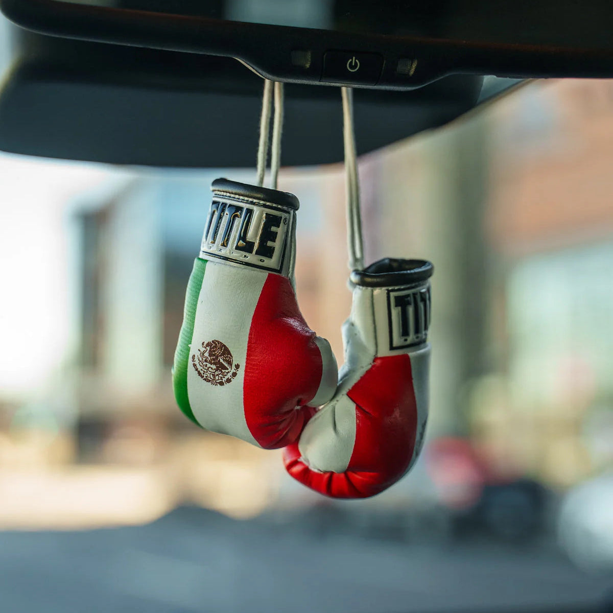 Title Boxing Glove Novelties Title Rear View Mirror Mini Boxing Gloves - Mexico Flag