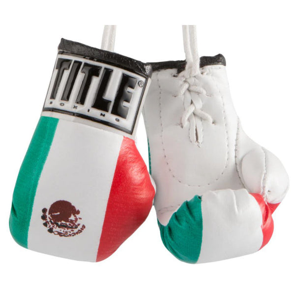 Title Boxing Glove Novelties Title Rear View Mirror Mini Boxing Gloves - Mexico Flag