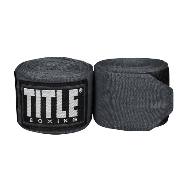 Title Boxing Hand Wraps & Accessories Dark Grey Title Boxing Fight Back Semi-Elastic Hand Wraps 180"