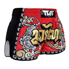 Tuff Muay Thai Shorts TUFF Double Tiger Retro Muay Thai Shorts - Red