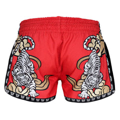 Tuff Muay Thai Shorts TUFF Double Tiger Retro Muay Thai Shorts - Red