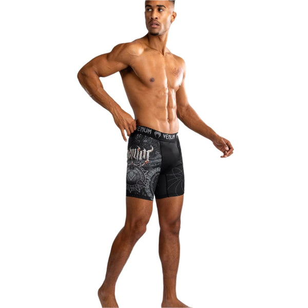 Venum MMA Shorts Venum Gladiator 5.0 MMA BJJ Vale Tudo Shorts - Black/Silver