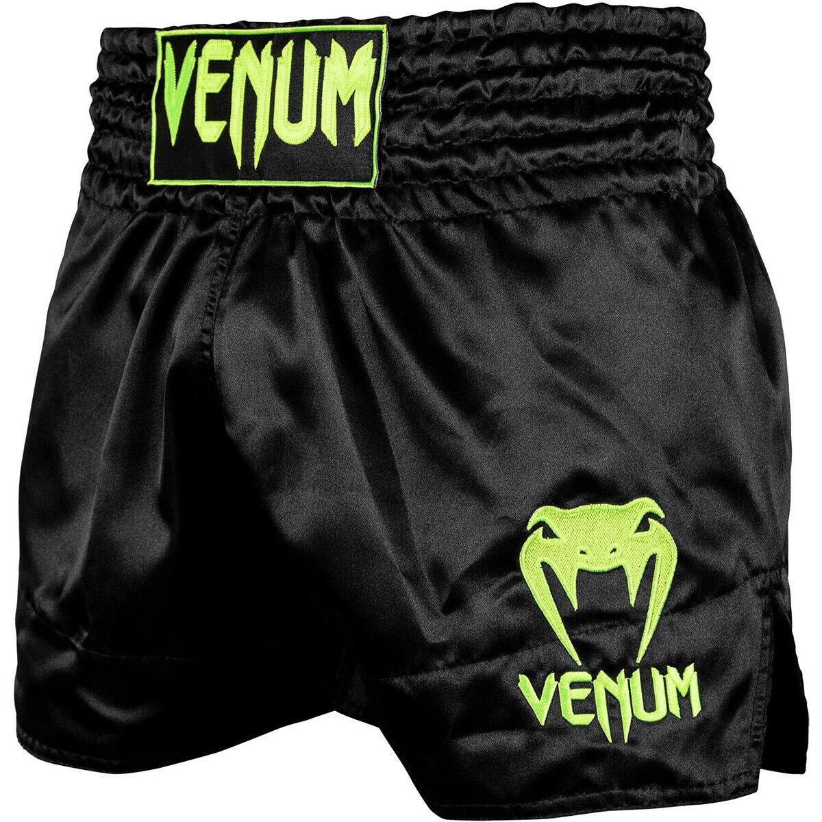 Venum Muay Thai Shorts Venum Classic Muay Thai Shorts - Black/Neo Yellow