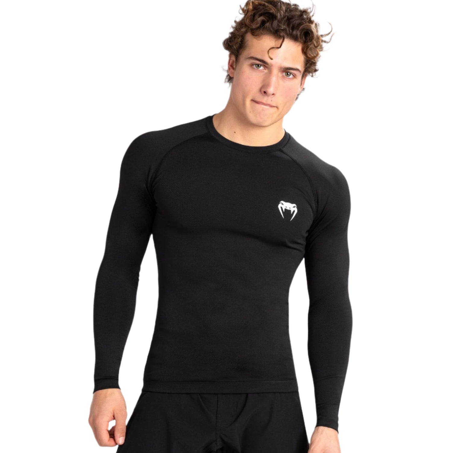 Venum Short Sleeve Rashguards Venum Contender Long Sleeve Rashguard - Black