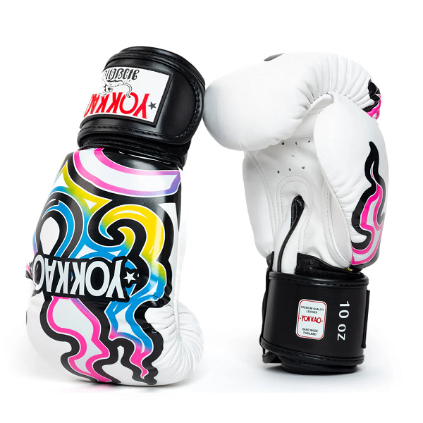 Yokkao Boxing Gloves Yokkao Flames Boxing Gloves White