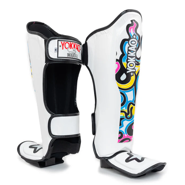 Yokkao Shin Guards Yokkao Flames Shinguards White