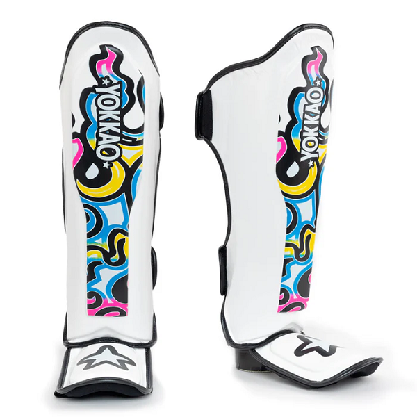 Yokkao Shin Guards Yokkao Flames Shinguards White