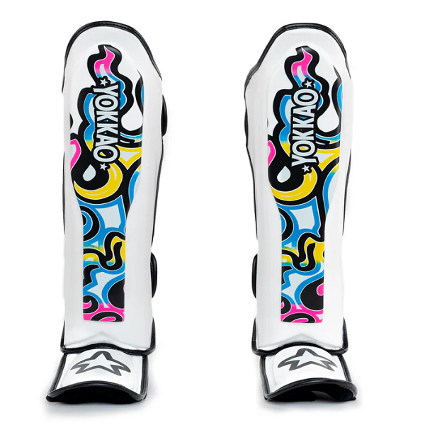 Yokkao Shin Guards Yokkao Flames Shinguards White