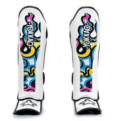 Yokkao Shin Guards Yokkao Flames Shinguards White