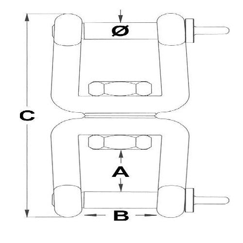 Ace Fight Gear Brackets & Accessories Ace Boxing Punch Bag Swivel Shackle Double D