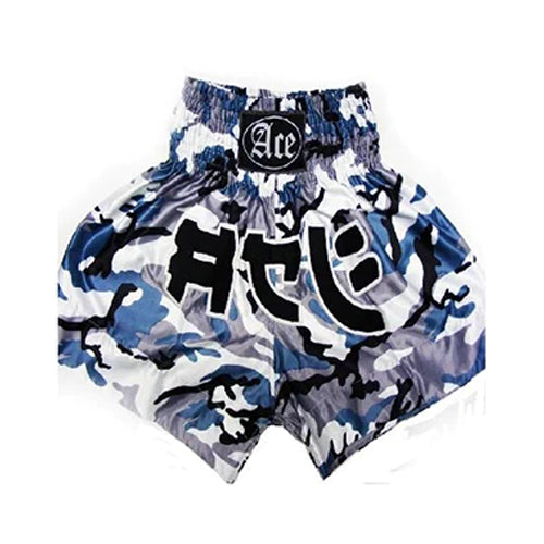 Ace Fight Gear Muay Thai Shorts Ace Grey Camo Thai Shorts