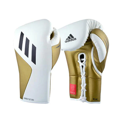 Adidas. Boxing Gloves Lace Up 12oz / White/Gold Adidas Tilt 350 Pro Training Lace Up Boxing Gloves