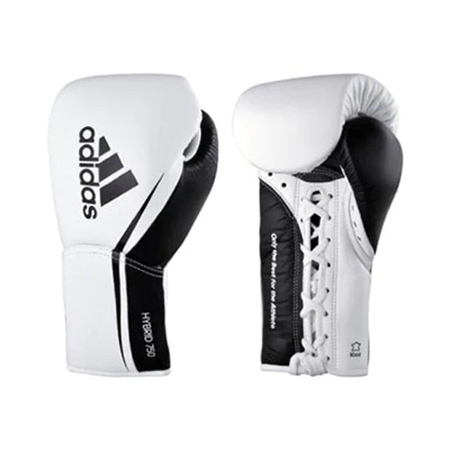 Adidas. Boxing Gloves Lace Up 8oz / White Adidas Hybrid 750 Pro Fight Lace Up Boxing Gloves