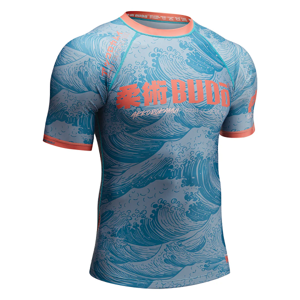 Budo Short Sleeve Rashguards Budo Akkorokamui Rash Guard SS Teal