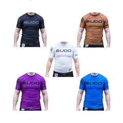 Budo Short Sleeve Rashguards Budo Cyber BJJ Ranked Rashguard