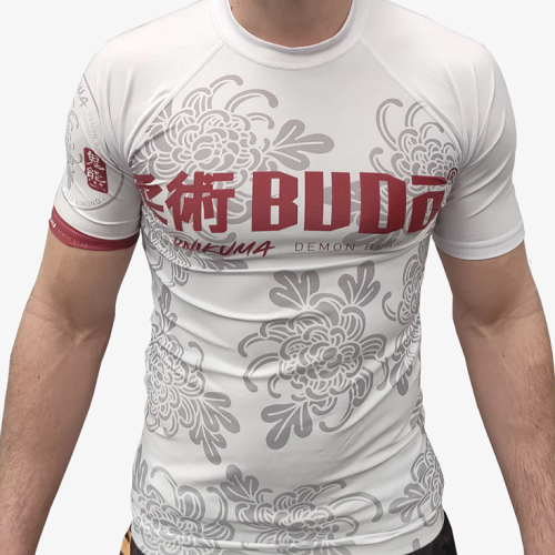 Budo Short Sleeve Rashguards Budo Onikuma Rash Guard White