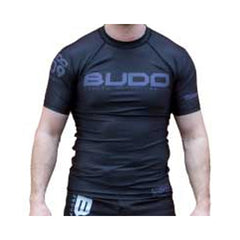 Budo Short Sleeve Rashguards Small / Black Budo Cyber BJJ Ranked Rashguard