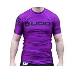 Budo Short Sleeve Rashguards Small / Purple Budo Cyber BJJ Ranked Rashguard