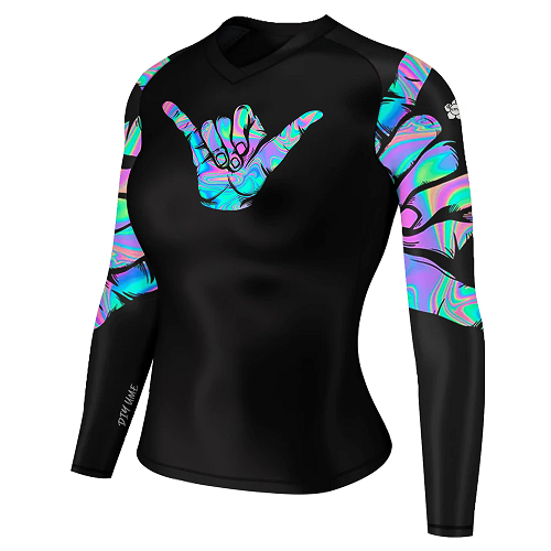 DIYUME Grappling BJJ Female DIYUME Female Grappling Rashguard Psychedelic