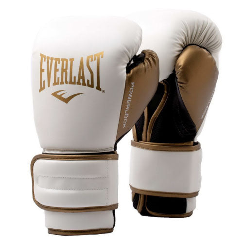 Everlast Boxing Gloves 12oz / White/Gold Everlast Powerlock2 Training Gloves