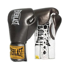 Everlast Boxing Gloves Black Everlast Boxing 1910 Classic Fight Gloves 10oz Lace Up