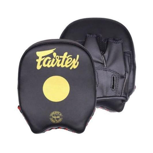 Fairtex Focus Mitts Fairtex Short Focus Mitts Black Gold Fmv14