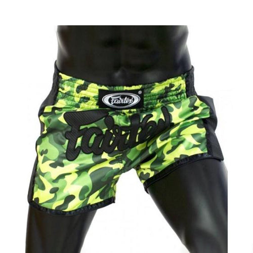 Fairtex Slim Cut Muay Thai Shorts Camo Green Bs1710