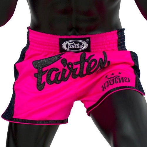 Fairtex Muay Thai Shorts Fairtex Slim Cut Muay Thai Shorts Pink - BS1714