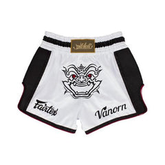 Fairtex Muay Thai Shorts Fairtex Slim Cut Muay Thai Shorts White Vanorn