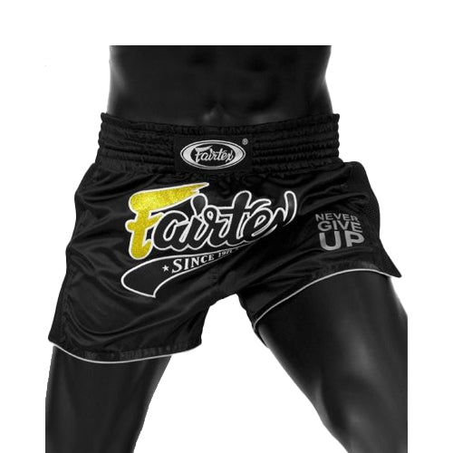 Fairtex Muay Thai Shorts S Fairtex Slim Cut Muay Thai Shorts Black Bs1708