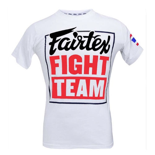 Fairtex Fight Team Muay Thai T Shirt - White/Red