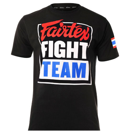 Fairtex T Shirts Fairtex T Shirt Fight Team Black Blue