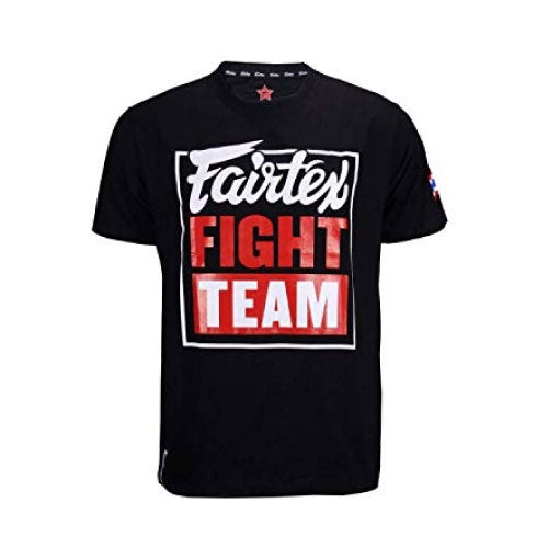 Fairtex T Shirts Fairtex T Shirt Fight Team Black Red