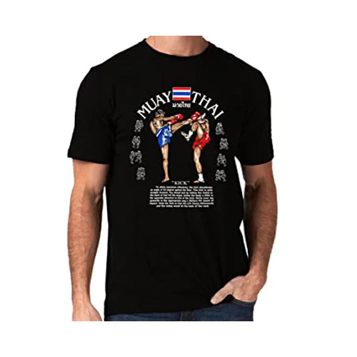 Fight Tees Muay Thai Boxing Kick Logo T-Shirt