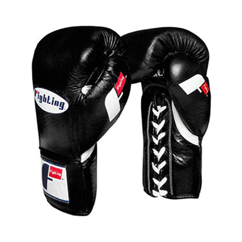 Fighting Sports Boxing Gloves Lace Up Fighting Black Certified Pro Fight Gloves II