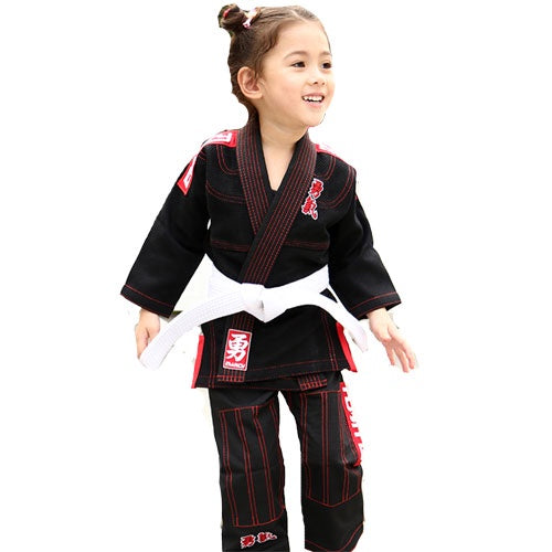 Fluory BJJ BJJ Kids Fluory Grappling Courage Kids BJJ Gi Black