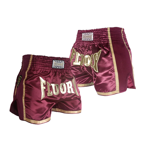 Fluory Muay Thai Muay Thai Shorts Fluory Eternity Classic Retro Muay Thai Shorts Maroon