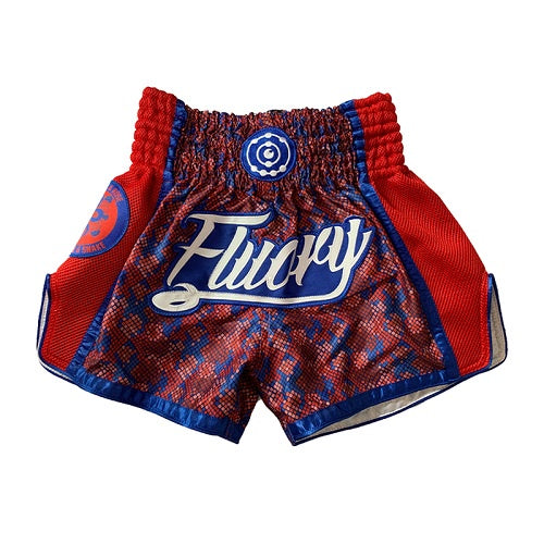 Fluory Muay Thai Muay Thai Shorts Fluory Eternity Snake Retro Muay Thai Shorts Red