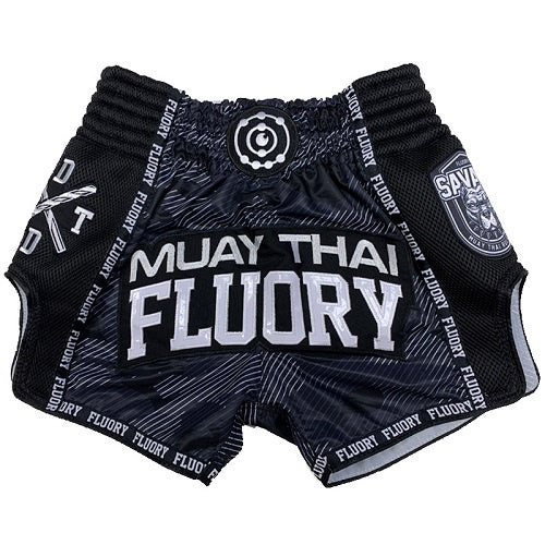 Fluory Muay Thai Muay Thai Shorts Fluory Savage Retro Muay Thai Shorts