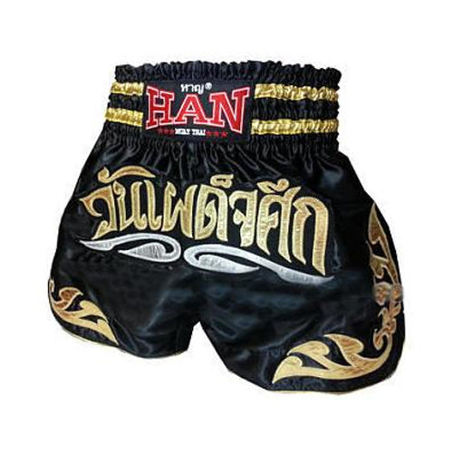 Han Muay Thai Muay Thai Shorts Han Muay Thai Shorts - The Showdown Black